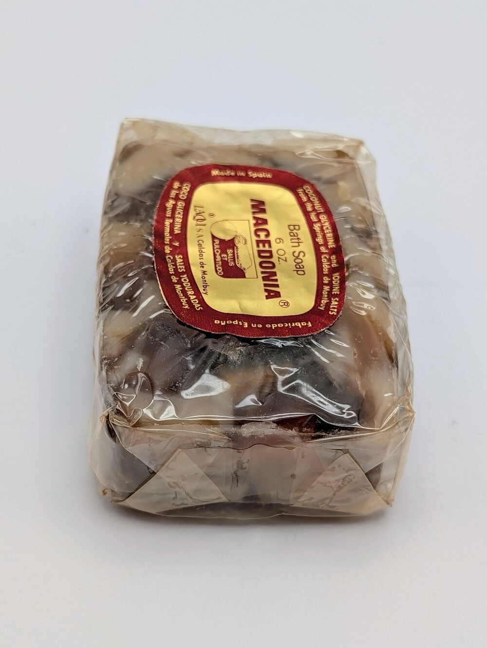 Vintage Macedonia Coconut Glycerin Iodine Salt Bath Soap Made in Spain Full Size - Picture 4 of 5